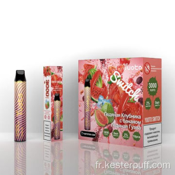 Yuoto Switch Disposable Vape 3000 Puffs Double saveurs